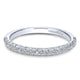 Wedding Band 14k White Gold Diamond Straight