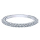Wedding Band 14k White Gold Diamond Straight