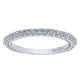 Wedding Band 14k White Gold Diamond Straight