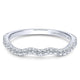Wedding Band 14k White Gold Diamond Straight