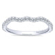Wedding Band 14k White Gold Diamond Straight