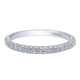 Wedding Band 14k White Gold Diamond Straight