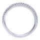 Wedding Band 14k White Gold Diamond Straight