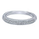 Wedding Band 14k White Gold Diamond Straight