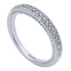 Wedding Band 14k White Gold Diamond Straight