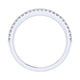 Wedding Band 14k White Gold Diamond Straight