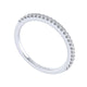 Wedding Band 14k White Gold Diamond Straight