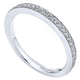 Wedding Band 14k White Gold Diamond Straight