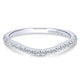 Wedding Band 14k White Gold Diamond Straight