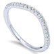 Wedding Band 14k White Gold Diamond Straight