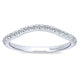 Wedding Band 14k White Gold Diamond Straight