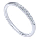 Wedding Band 14k White Gold Diamond Straight