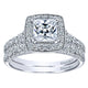 Wedding Band 14k White Gold Diamond Straight