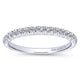 Wedding Band 14k White Gold Diamond Straight