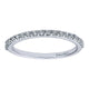 Wedding Band 14k White Gold Diamond Straight