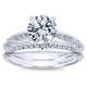 Wedding Band 14k White Gold Diamond Straight