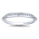 Wedding Band 14k White Gold Diamond Straight