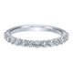 Wedding Band 14k White Gold Diamond Straight