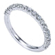 Wedding Band 14k White Gold Diamond Straight