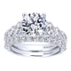 Wedding Band 14k White Gold Diamond Straight