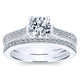 Wedding Band 14k White Gold Diamond Straight