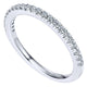 Wedding Band 14k White Gold Diamond Straight