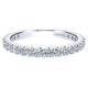 Wedding Band 14k White Gold Diamond Straight