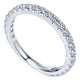 Wedding Band 14k White Gold Diamond Straight