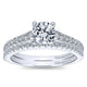 Wedding Band 14k White Gold Diamond Straight