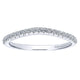 Wedding Band 14k White Gold Diamond Straight