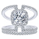 Wedding Band 14k White Gold Diamond Straight