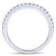 Wedding Band 14k White Gold Diamond Straight
