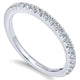 Wedding Band 14k White Gold Diamond Straight