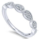 Wedding Band 14k White Gold Diamond Straight