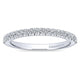 Wedding Band 14k White Gold Diamond Straight