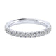 Wedding Band 14k White Gold Diamond Straight
