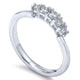 Wedding Band 14k White Gold Diamond Straight