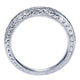 Wedding Band 14k White Gold Victorian Straight