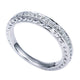 Wedding Band 14k White Gold Victorian Straight