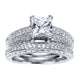 Wedding Band 14k White Gold Victorian Straight