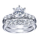 Wedding Band 14k White Gold Diamond Straight