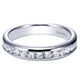 Wedding Band 14k White Gold Diamond Straight