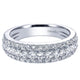 Wedding Band 14k White Gold Diamond Straight