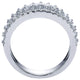 Wedding Band 14k White Gold Diamond Straight