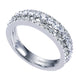 Wedding Band 14k White Gold Diamond Straight