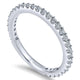 Wedding Band 14k White Gold Diamond Straight