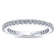 Wedding Band 14k White Gold Diamond Straight