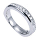 Wedding Band 14k White Gold Diamond Straight