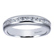 Wedding Band 14k White Gold Diamond Straight