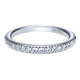 Wedding Band 14k White Gold Diamond Straight